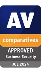 Sello oficial del laboratorio independiente AV-Comparatives, que somete Avast Business a pruebas de detección de malware en condiciones reales