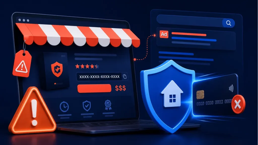 Tienda fraudulenta de licencias antivirus bloqueada antes de realizar un pago