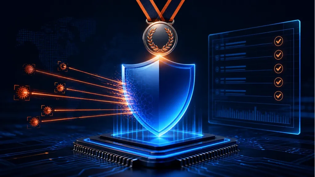 Escudo antivirus certificado sobre una plataforma Windows XP de 64 bits