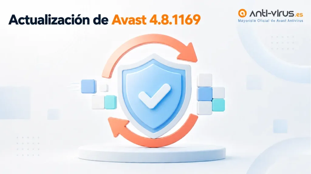 Escudo antivirus actualizándose a Avast 4.8.1169
