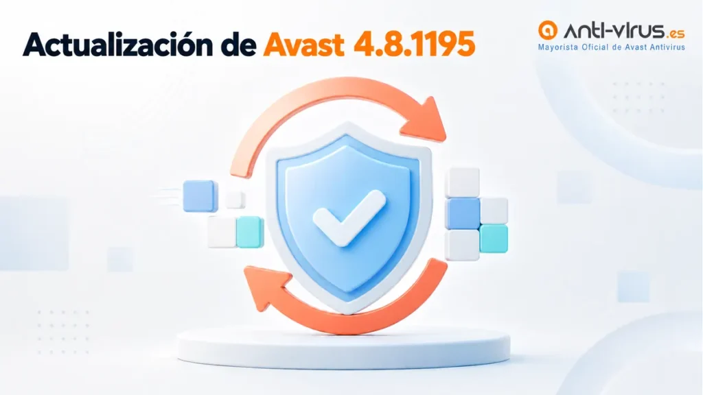 Escudo antivirus actualizándose a Avast 4.8.1195