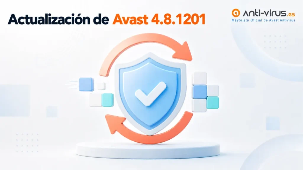 Escudo antivirus actualizándose a Avast 4.8.1201