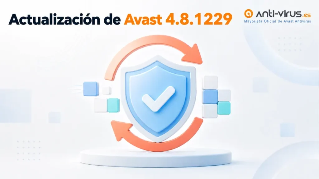 Escudo antivirus actualizándose a Avast 4.8.1229