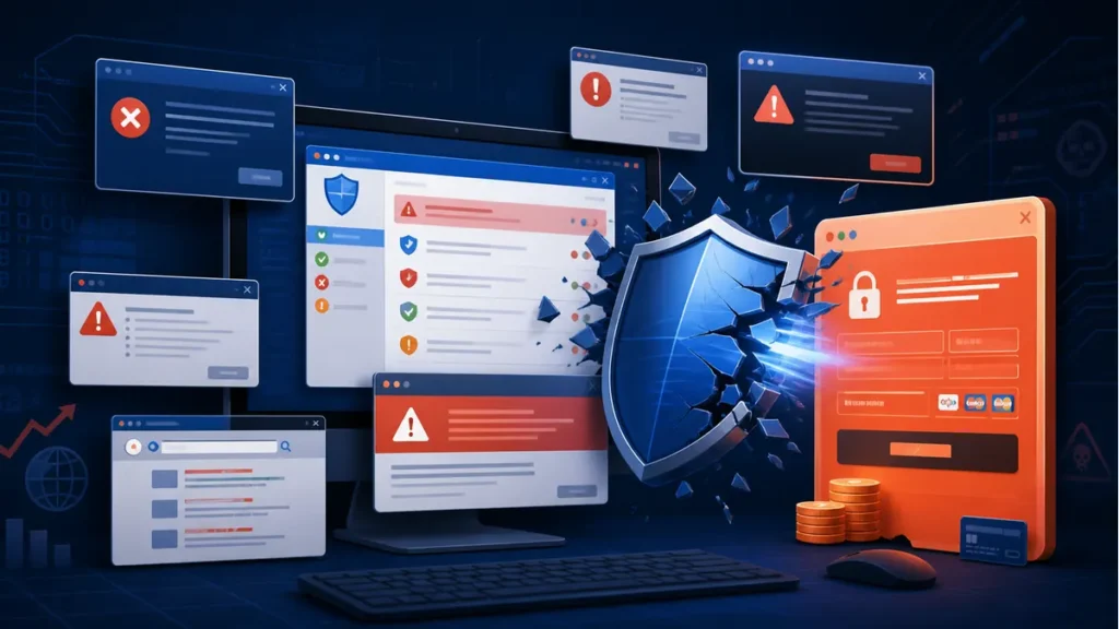 Alertas falsas de Antivirus 2009 bloqueadas por un escudo de seguridad