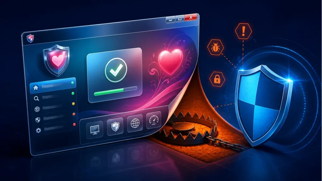 Falso antivirus con apariencia atractiva descubierto por un escudo de seguridad