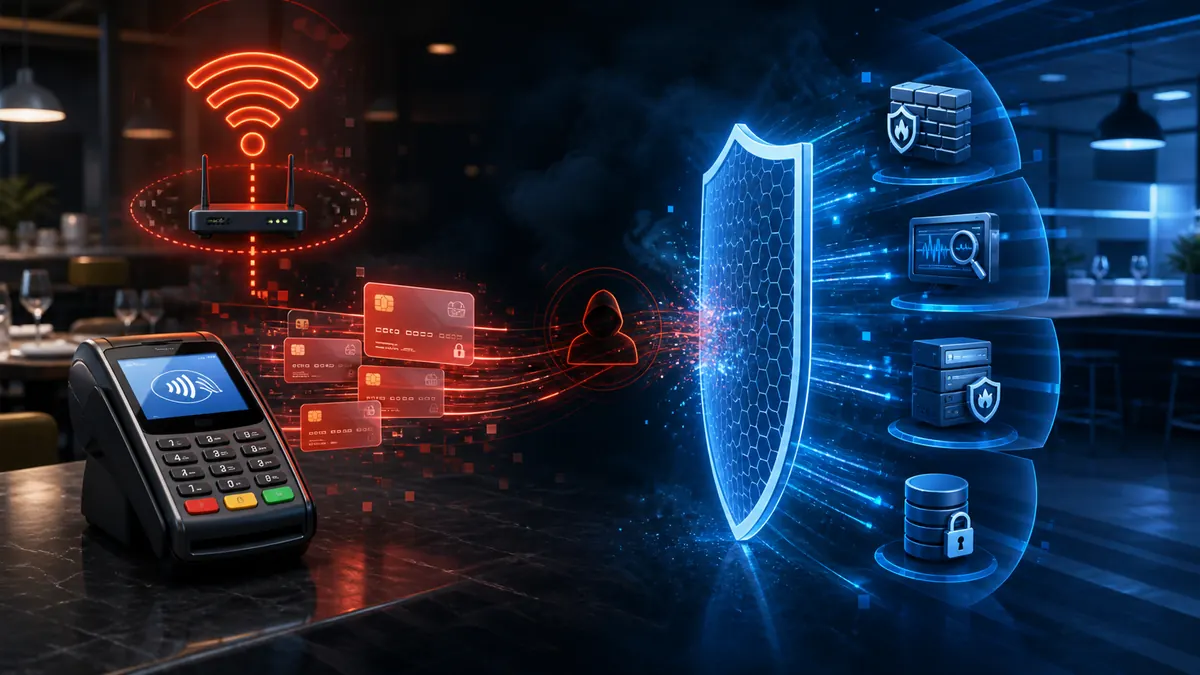 Datos de tarjetas interceptados desde una red Wi-Fi comercial y bloqueados por controles de seguridad