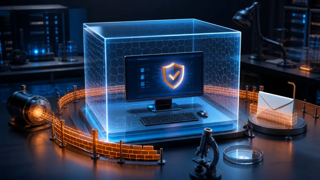 Equipo protegido dentro de un sandbox durante las pruebas de Avast 5 Internet Security