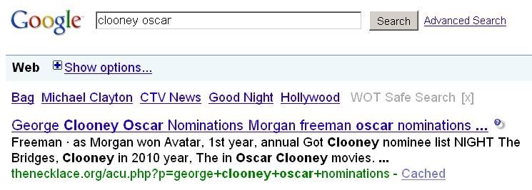 George Clooney Up in the air Oscar