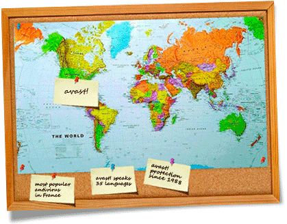 avast antivirus map