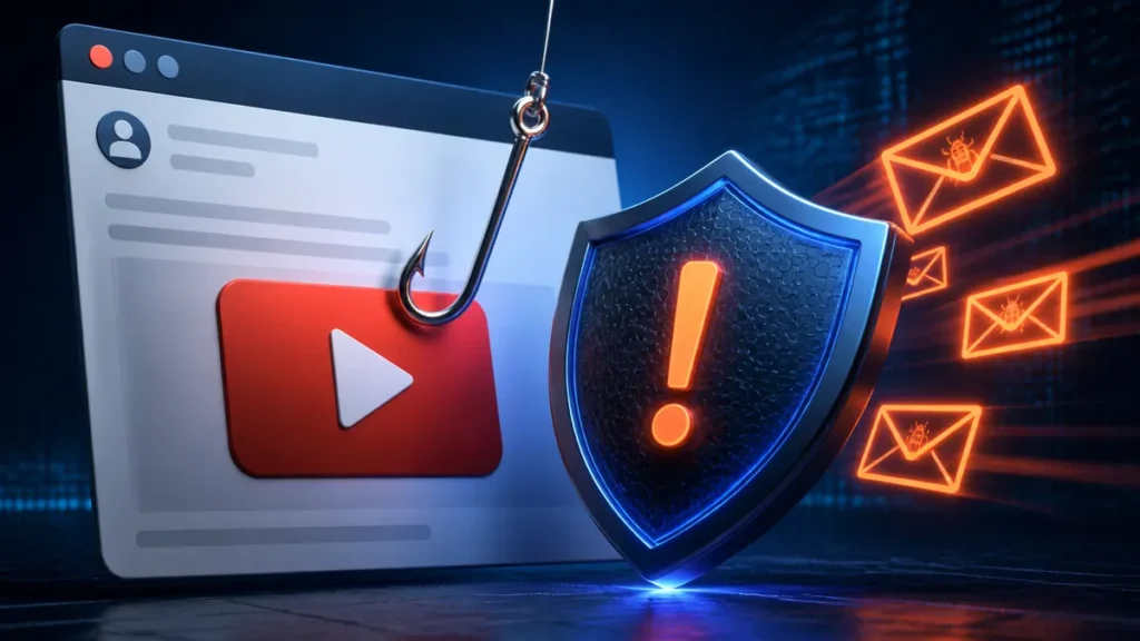 Correo de phishing que suplanta a una plataforma de vídeo