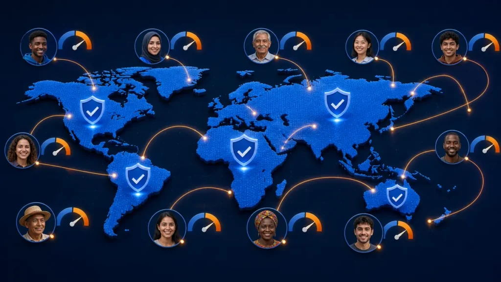 Usuarios de distintos países valorando la protección de un antivirus gratuito