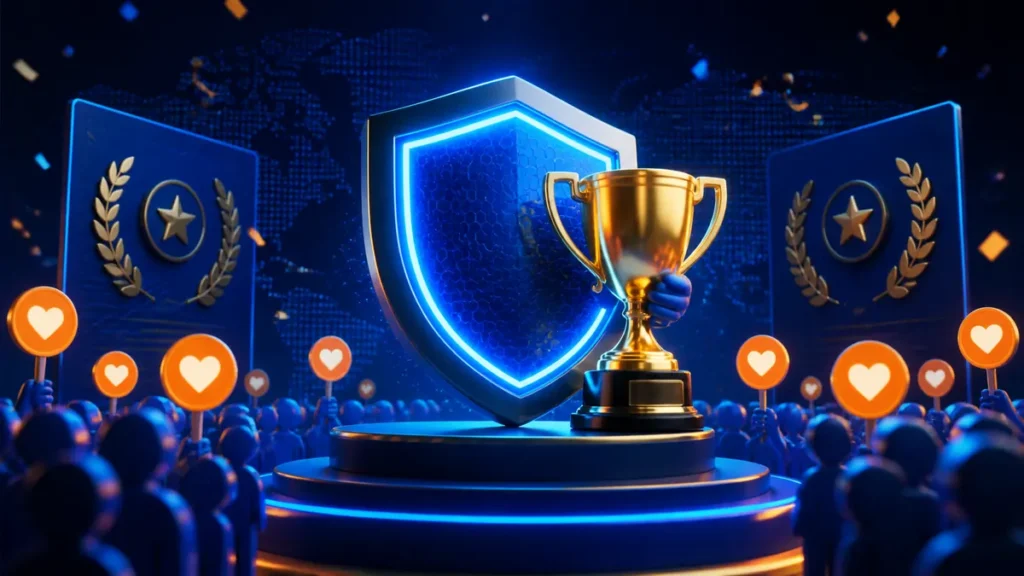 Antivirus gratuito recibiendo un premio elegido por los lectores