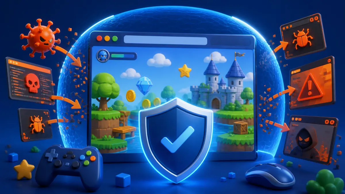 Juego infantil en línea protegido frente a malware y anuncios infectados