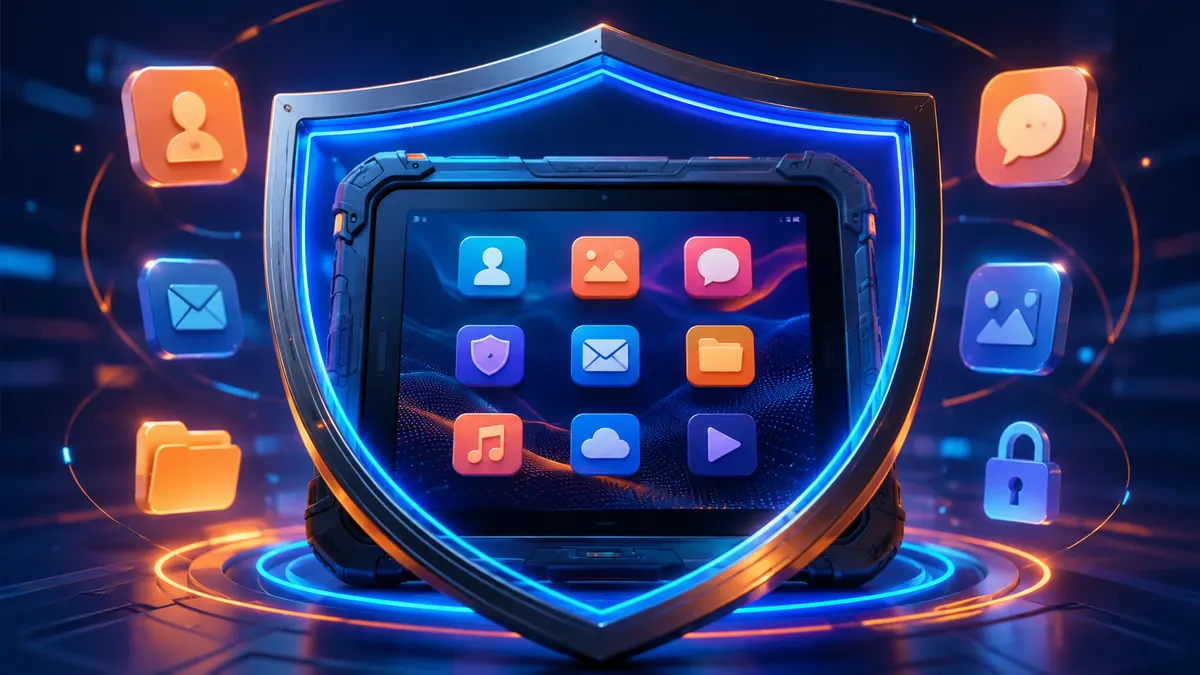 Tableta Android protegida frente a malware, robos y pérdida de datos