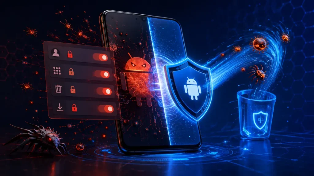 Avast Mobile Security eliminando el malware Android Obad de un teléfono