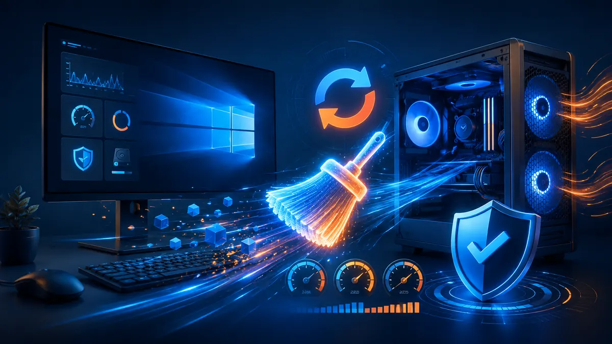 Equipo Windows limpio, actualizado, refrigerado y protegido