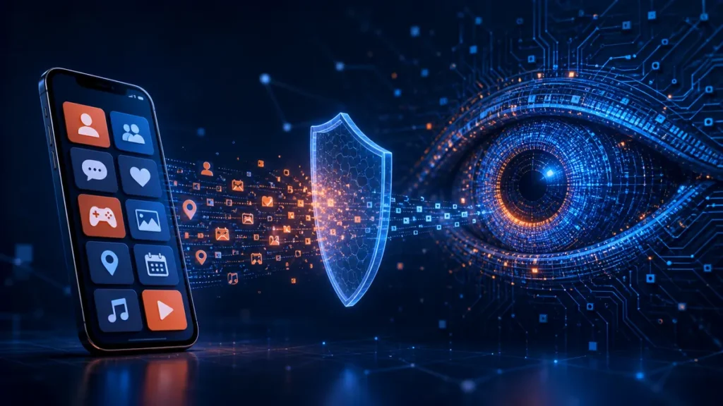 Aplicaciones sociales compartiendo datos personales ante una red de vigilancia digital