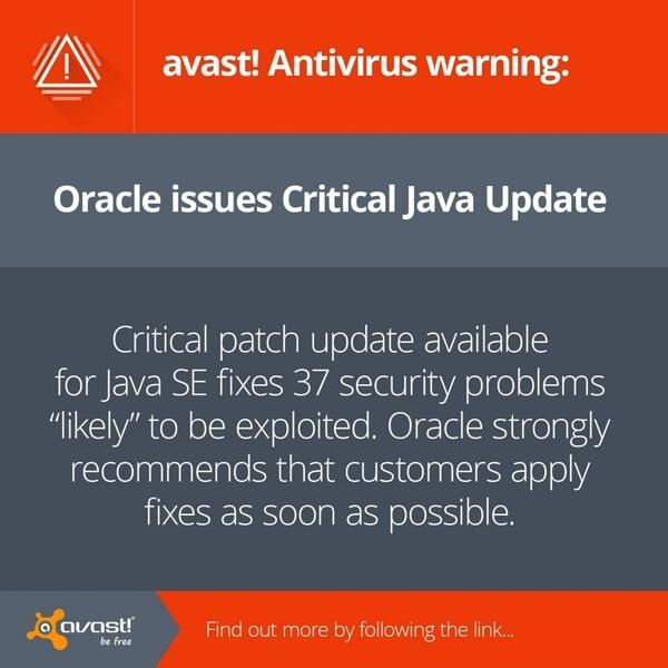 Java actualización Avast