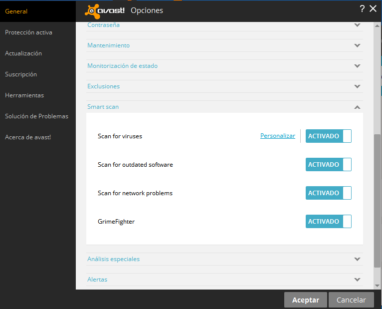 Avast 2015 Beta 2 Interfaz 2