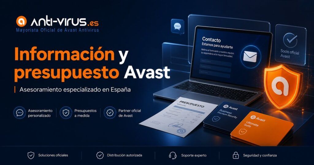 Asesoramiento experto en ciberseguridad para empresas con soporte Avast desde España