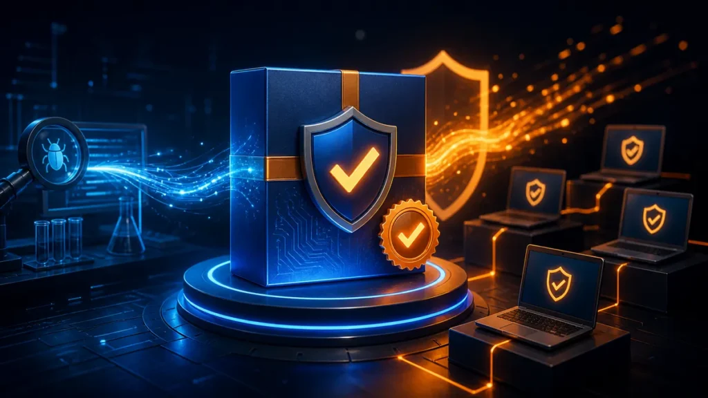 Paquete antivirus verificado distribuyéndose de forma estable a varios ordenadores