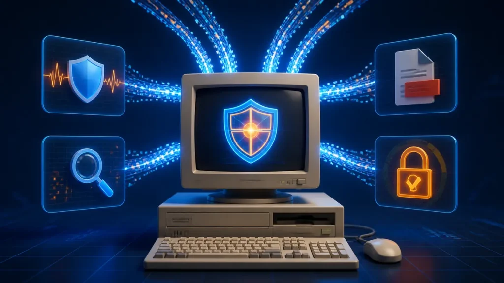 Ordenador recibiendo mejoras del escudo de comportamiento, rootkits, PDF y licencias