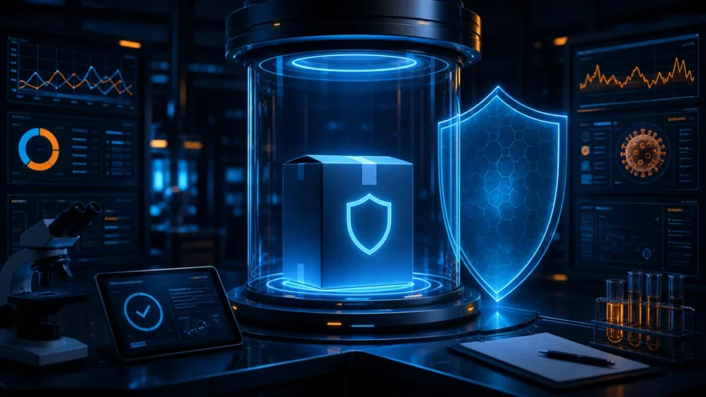 Paquete de antivirus analizado dentro de un laboratorio de pruebas de seguridad