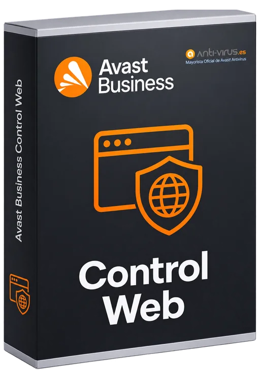 Caja de Avast Business Control Web para filtrar contenidos y proteger la navegación empresarial