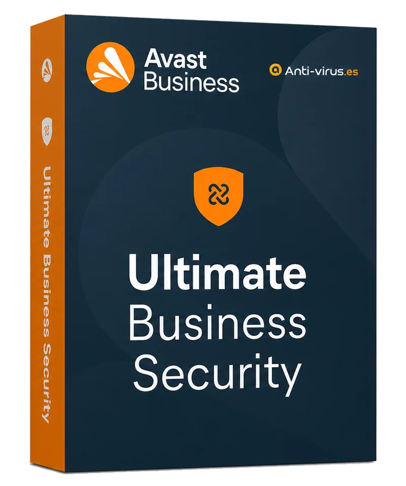 Caja de la suite empresarial que automatiza actualizaciones de Windows y aplicaciones mientras protege conexiones, equipos y datos