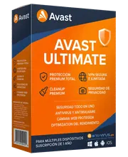 Caja de la suite doméstica que combina antivirus, conexión VPN privada y herramientas de optimización