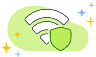 Ilustración de señal Wi-Fi protegida que simboliza la detección de routers vulnerables y dispositivos desconocidos