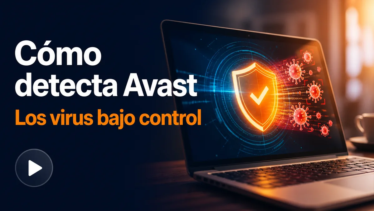 Cómo detecta Avast los virus Avast detectando y bloqueando virus en un ordenador portátil