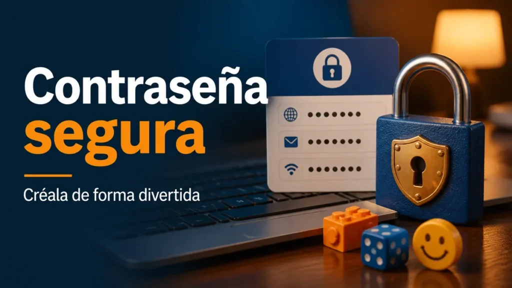 Candado y gestor de contraseñas para crear una clave segura