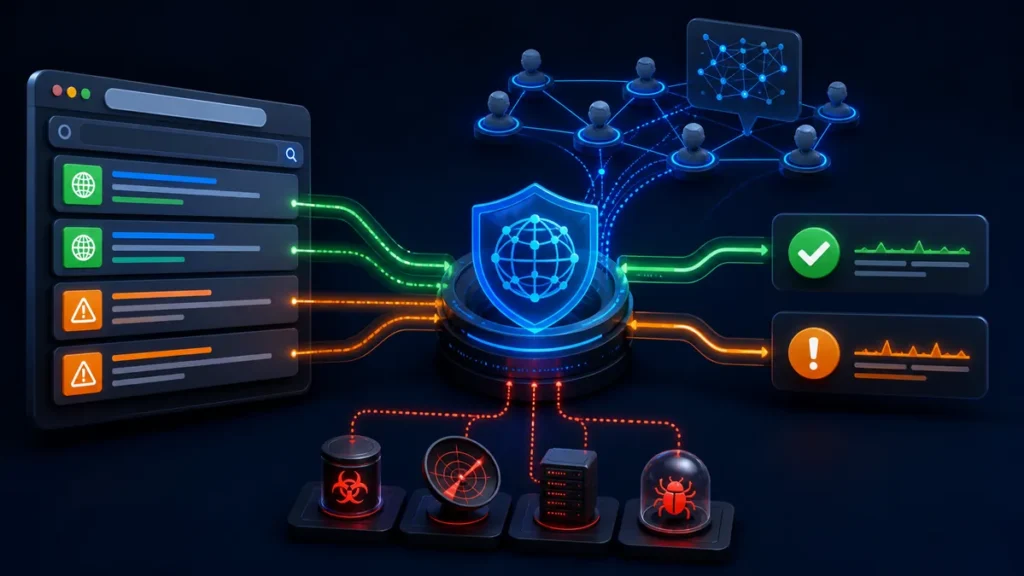 Sistema de reputación web combinando comunidad y detección de amenazas